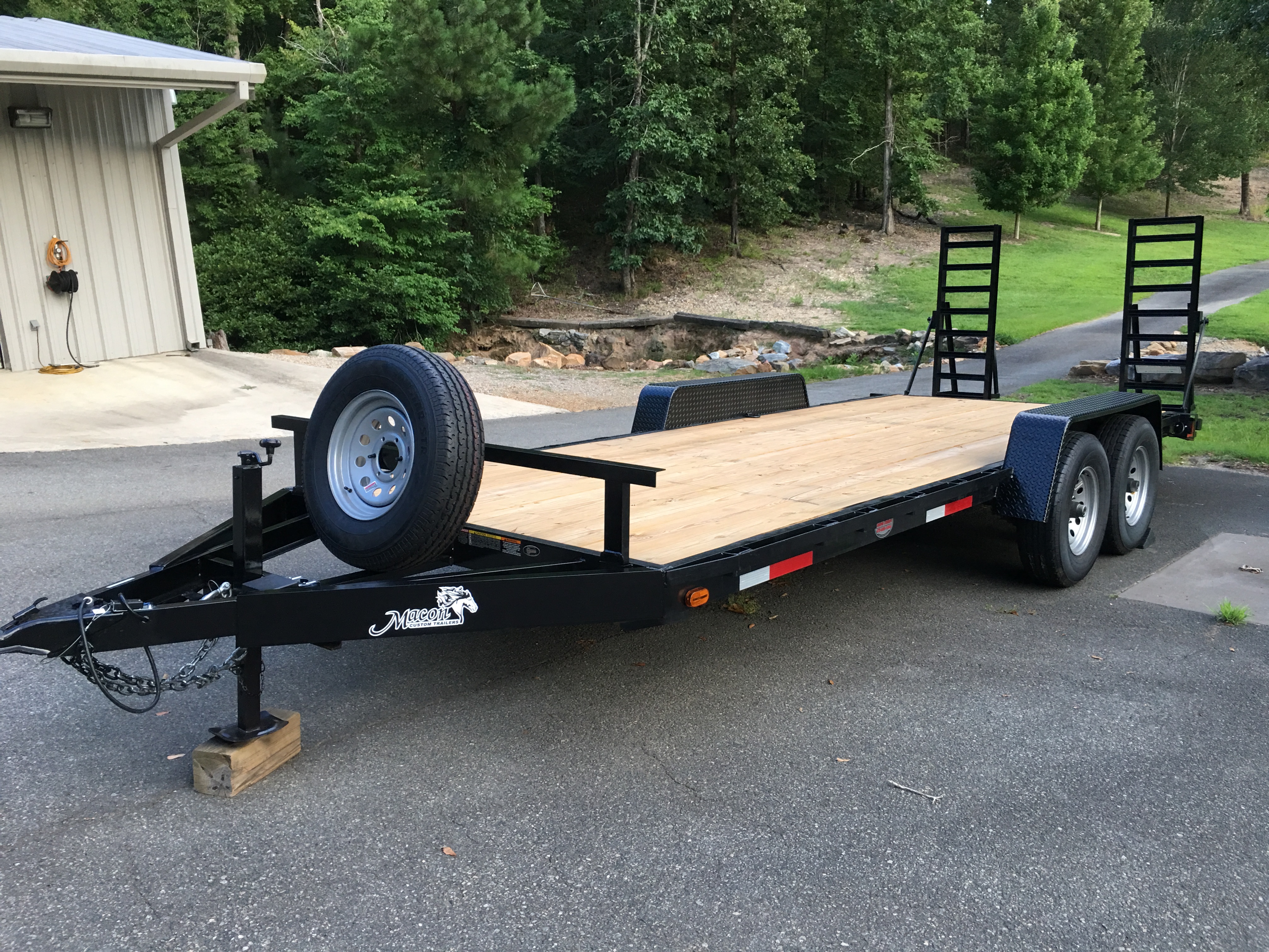 photo of 5 Ton BobCat Equipment Trailer 7ft X 18ft Heavy Duty, Stand Up Ramps! 5K lb Axles!