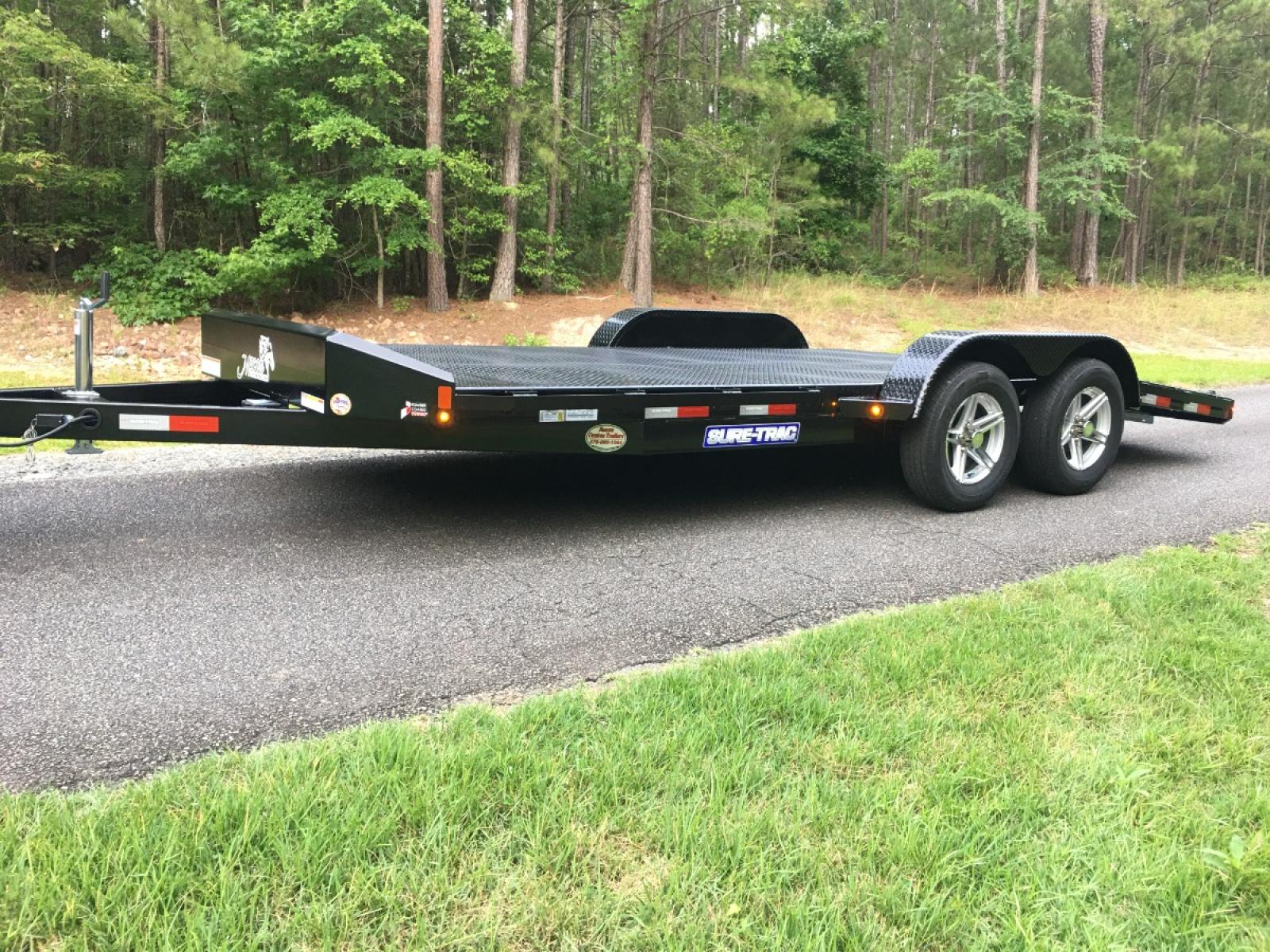 2022 Black Sure-Trac 7ft X 18ft Tandem , located at 1330 Rainey Rd., Macon, 31220, (478) 960-1044, 32.845638, -83.778687 - Please Hurry! Clearance Priced to Sell! New Deluxe Sure Trac Brand 7ft X 18ft All Steel Car Hauler Trailer. 7ft Wide and 18ft Long, Including the 48" Long Beaver Tail Low Profile Design for Easy Loading that Porsche or BMW Car! The Rear Slide Under Ramps are Both Lightweight and Heavy Duty! Rem - Photo #18