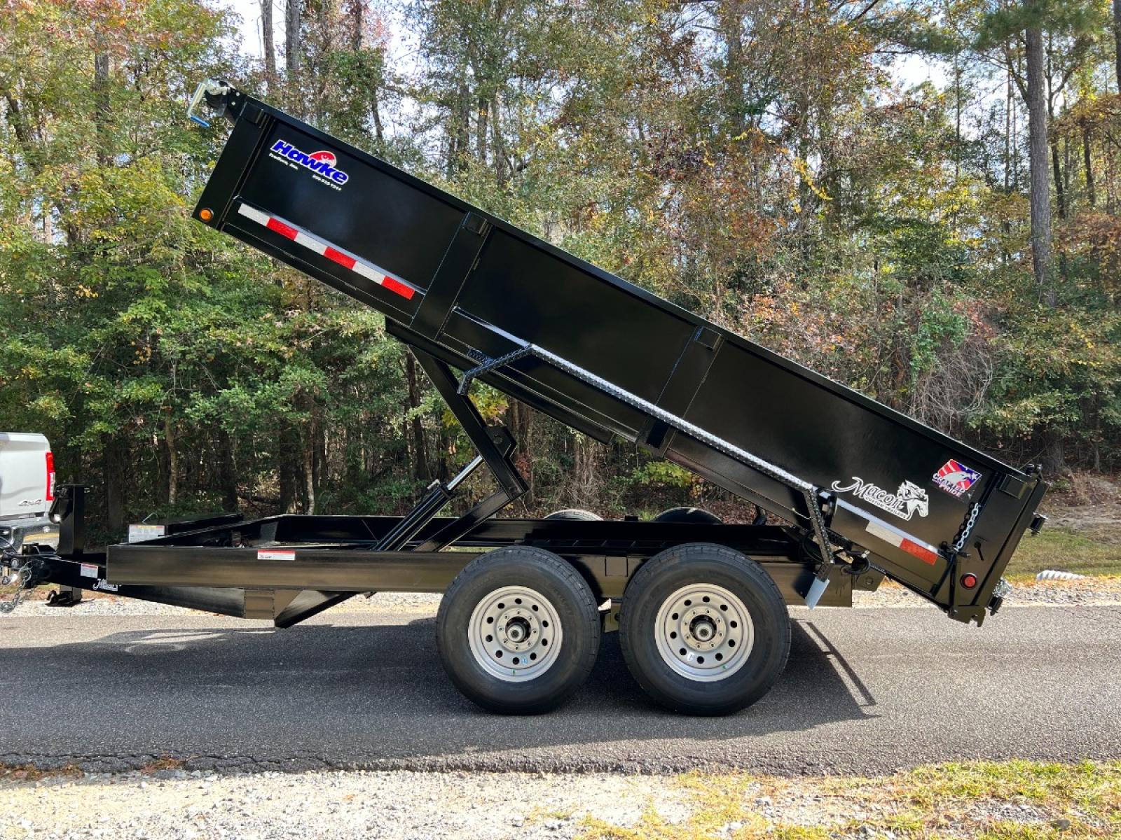 2022 Black Hawke 7ft X 14ft Tandem , located at 1330 Rainey Rd., Macon, 31220, (478) 960-1044, 32.845638, -83.778687 - Brand New 6 Ton 2022 Model Hawke Brand, 7ft X 14ft Dump Trailer! Hawke Dump Trailers are Really Awesome & Heavy Duty! This Fantastic Quality is Seen Everywhere You Look! 24" Tall Solid Steel Plate Walls are Heavy Duty! Full Length Heavy Duty Tarp! 6 Ton Total Capacity, or 12,000lbs! This Fanta - Photo #9