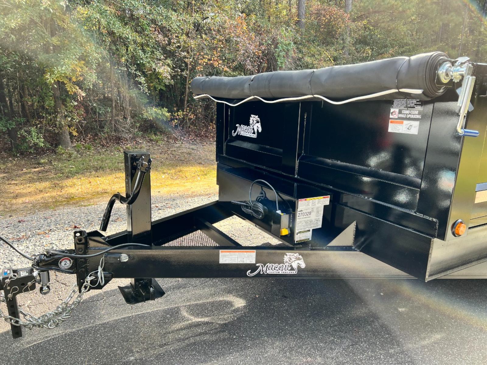 2022 Black Hawke 7ft X 14ft Tandem , located at 1330 Rainey Rd., Macon, 31220, (478) 960-1044, 32.845638, -83.778687 - Brand New 6 Ton 2022 Model Hawke Brand, 7ft X 14ft Dump Trailer! Hawke Dump Trailers are Really Awesome & Heavy Duty! This Fantastic Quality is Seen Everywhere You Look! 24" Tall Solid Steel Plate Walls are Heavy Duty! Full Length Heavy Duty Tarp! 6 Ton Total Capacity, or 12,000lbs! This Fanta - Photo #3