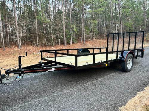 6.5ft X 14ft Single Axle HD Utility Trailer w/Beavertail, for Easy Loading!