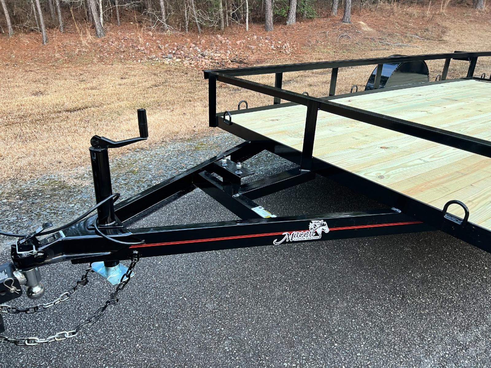 2023 Black Macon Custom Trailers 6.5ft X 14ft Utility , located at 1330 Rainey Rd., Macon, 31220, (478) 960-1044, 32.845638, -83.778687 - 6ft 6" Wide X 14ft Long Utility Trailer is Really Loaded Out! 24" Beavertail Floor at the Rear, Makes it Easy to Load! Haul Lawn Tractor, Lawn Mowers, Landscaping Equipment, Water Tanks, ATV's, Etc. 3,500 lb Axle, 7 Pin Connector Heavy Duty with 2" X 3" Angle Iron Floor Joists! Most Companies - Photo #4