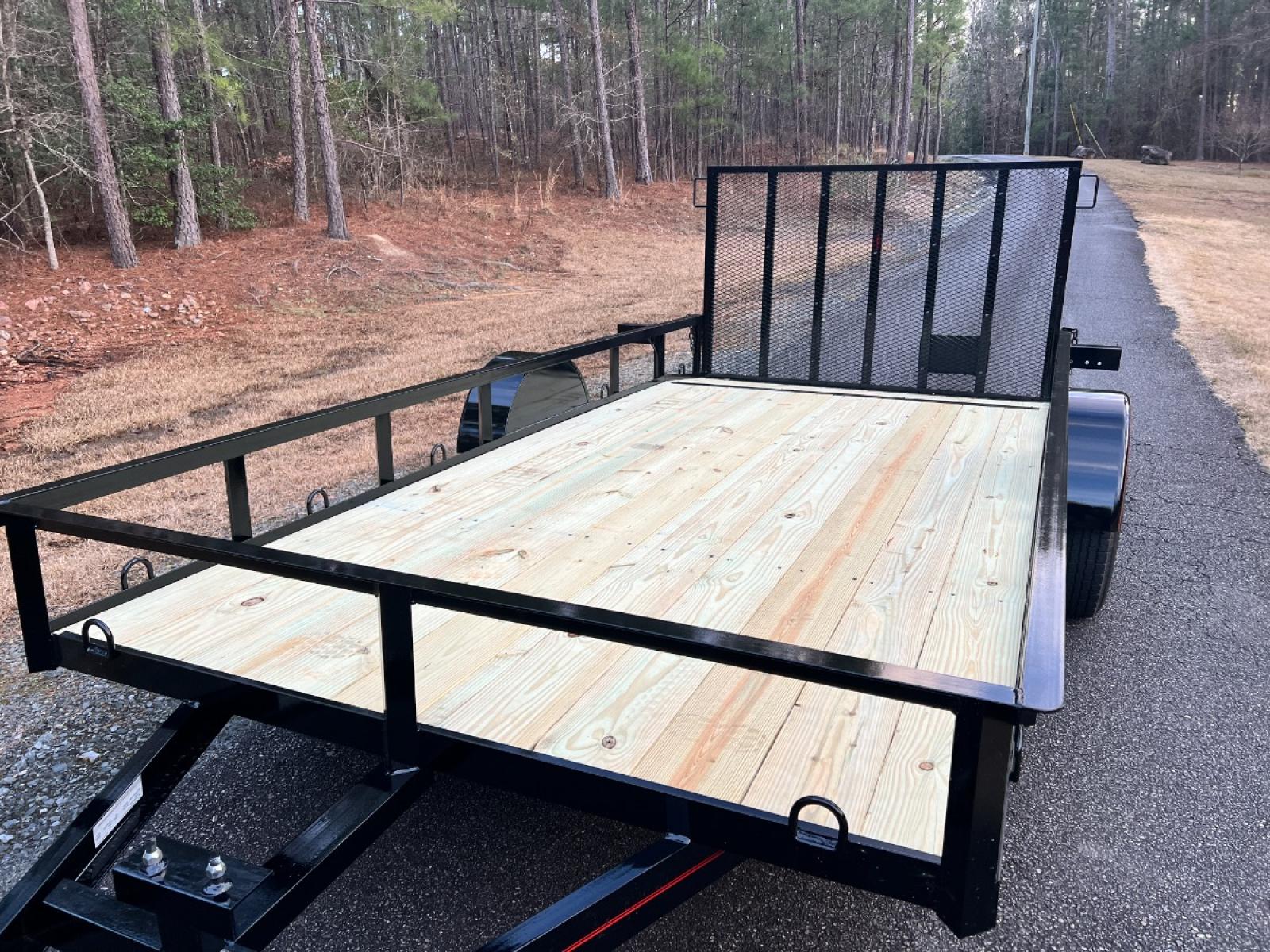 2023 Black Macon Custom Trailers 6.5ft X 14ft Utility , located at 1330 Rainey Rd., Macon, 31220, (478) 960-1044, 32.845638, -83.778687 - 6ft 6" Wide X 14ft Long Utility Trailer is Really Loaded Out! 24" Beavertail Floor at the Rear, Makes it Easy to Load! Haul Lawn Tractor, Lawn Mowers, Landscaping Equipment, Water Tanks, ATV's, Etc. 3,500 lb Axle, 7 Pin Connector Heavy Duty with 2" X 3" Angle Iron Floor Joists! Most Companies - Photo #6