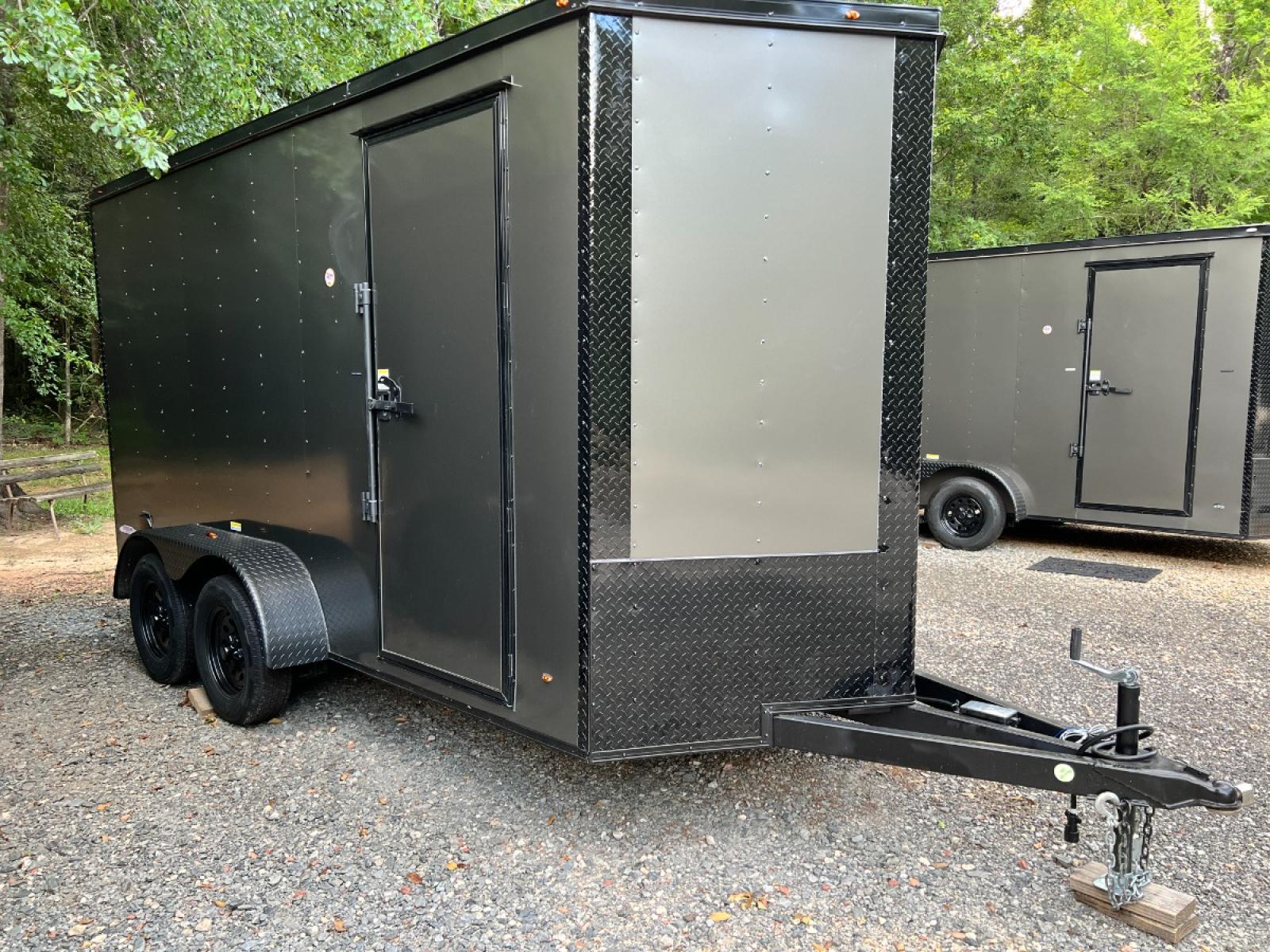 2023 Charcoal Metallic w/Black Out Pkg. Freedom Trailers 6ft X 14ft Tandem , located at 1330 Rainey Rd., Macon, 31220, (478) 960-1044, 32.845638, -83.778687 - Brand New 2023 "Top of the Line" Freedom Brand Trailer Made in South Ga. Compact Size, Great for Tools or Cycle's! Awesome 6ft X 14ft Tandem Enclosed Cycle Hauler & Cargo Trailer! Taller Inside Height is 7ft 2" Tall Inside & the Ramp Door Clearance is 6ft 8" at the Back! .080 Thick Metallic - Photo #0