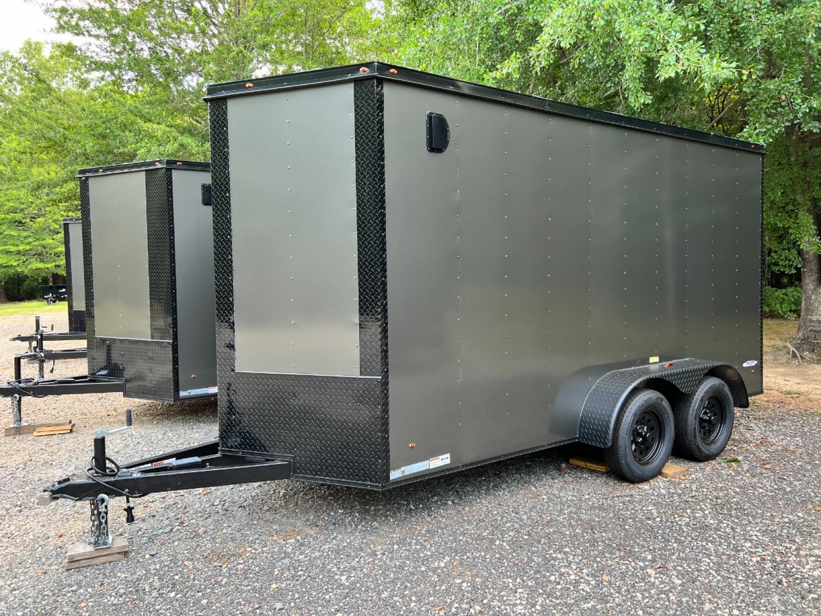 2023 Charcoal Metallic w/Black Out Pkg. Freedom Trailers 6ft X 14ft Tandem , located at 1330 Rainey Rd., Macon, 31220, (478) 960-1044, 32.845638, -83.778687 - Brand New 2023 "Top of the Line" Freedom Brand Trailer Made in South Ga. Compact Size, Great for Tools or Cycle's! Awesome 6ft X 14ft Tandem Enclosed Cycle Hauler & Cargo Trailer! Taller Inside Height is 7ft 2" Tall Inside & the Ramp Door Clearance is 6ft 8" at the Back! .080 Thick Metallic - Photo #17