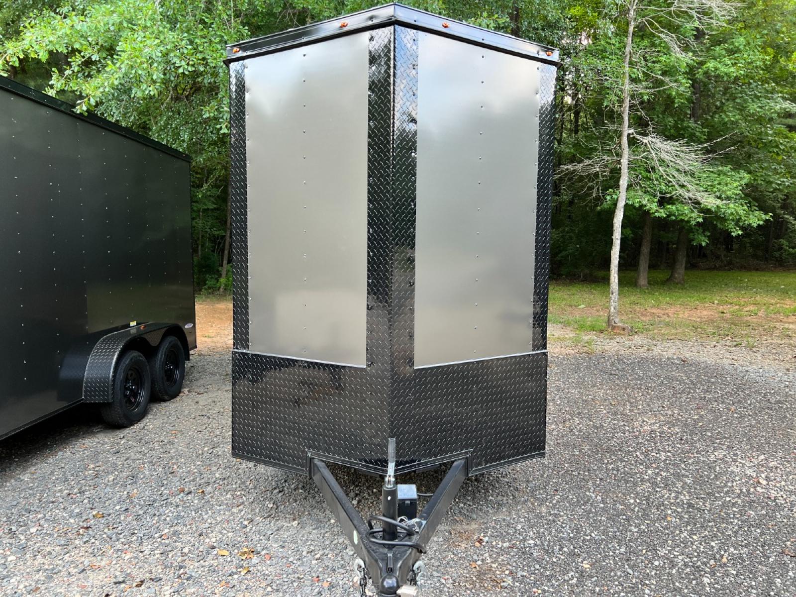 2023 Charcoal Metallic w/Black Out Pkg. Freedom Trailers 6ft X 14ft Tandem , located at 1330 Rainey Rd., Macon, 31220, (478) 960-1044, 32.845638, -83.778687 - Brand New 2023 "Top of the Line" Freedom Brand Trailer Made in South Ga. Compact Size, Great for Tools or Cycle's! Awesome 6ft X 14ft Tandem Enclosed Cycle Hauler & Cargo Trailer! Taller Inside Height is 7ft 2" Tall Inside & the Ramp Door Clearance is 6ft 8" at the Back! .080 Thick Metallic - Photo #2