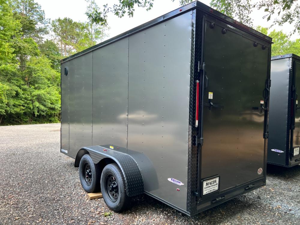 2023 Charcoal Metallic w/Black Out Pkg. Freedom Trailers 6ft X 14ft Tandem , located at 1330 Rainey Rd., Macon, 31220, (478) 960-1044, 32.845638, -83.778687 - Photo #6