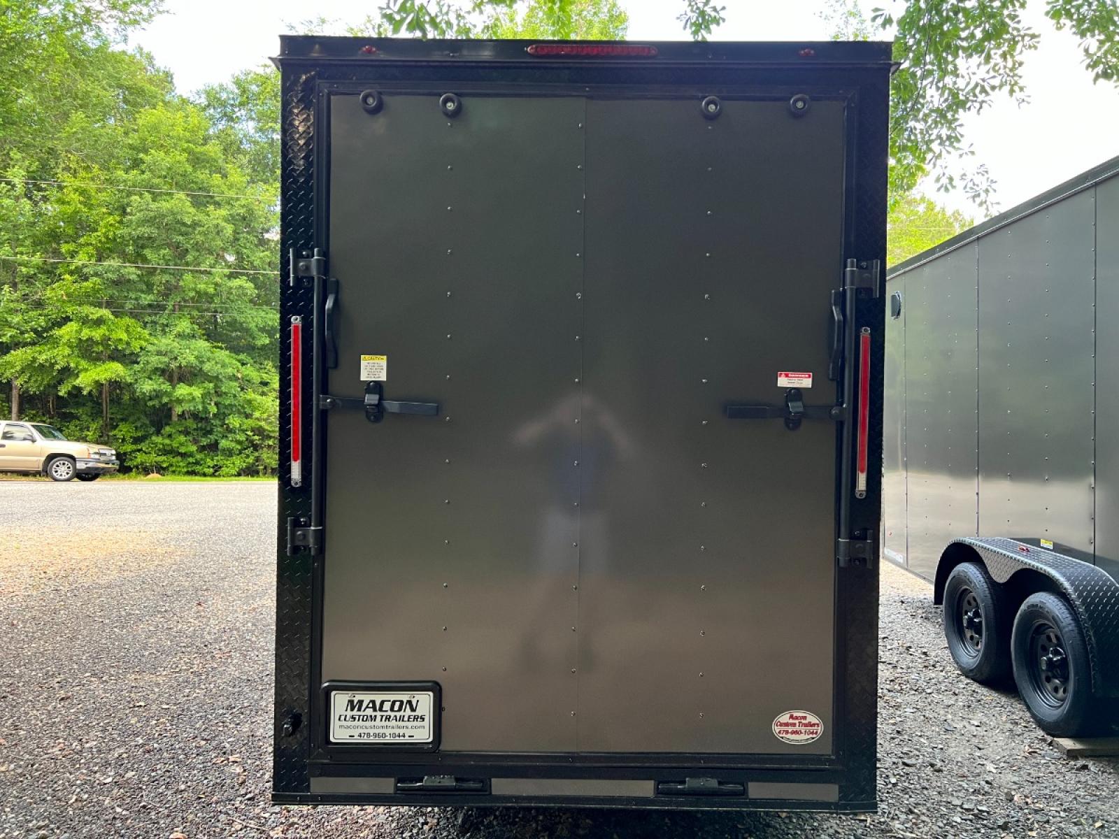 2023 Charcoal Metallic w/Black Out Pkg. Freedom Trailers 6ft X 14ft Tandem , located at 1330 Rainey Rd., Macon, 31220, (478) 960-1044, 32.845638, -83.778687 - Brand New 2023 "Top of the Line" Freedom Brand Trailer Made in South Ga. Compact Size, Great for Tools or Cycle's! Awesome 6ft X 14ft Tandem Enclosed Cycle Hauler & Cargo Trailer! Taller Inside Height is 7ft 2" Tall Inside & the Ramp Door Clearance is 6ft 8" at the Back! .080 Thick Metallic - Photo #7
