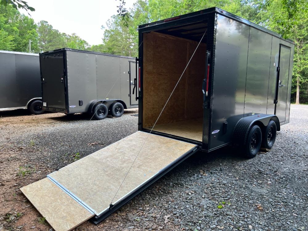 2023 Charcoal Metallic w/Black Out Pkg. Freedom Trailers 6ft X 14ft Tandem , located at 1330 Rainey Rd., Macon, 31220, (478) 960-1044, 32.845638, -83.778687 - Photo #8