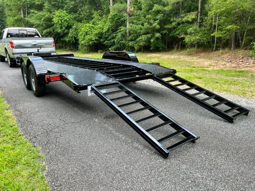 2022 Black Macon Custom Trailers 7ft X 18ft Tandem , located at 1330 Rainey Rd., Macon, 31220, (478) 960-1044, 32.845638, -83.778687 - New Deluxe 7ft X 18ft All Steel Car Hauler Trailer. 7ft Wide and 18ft Long, Including the 24