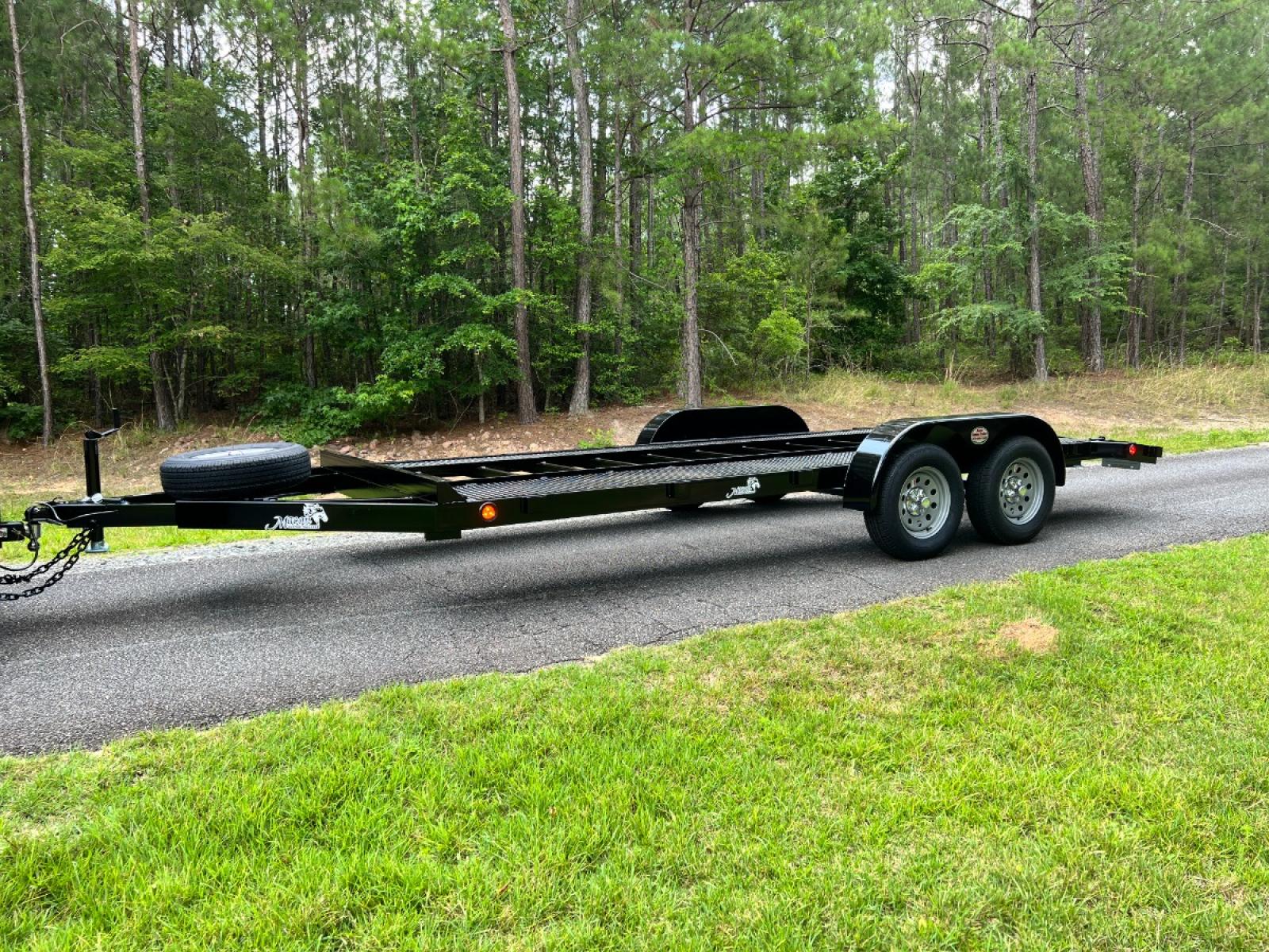 2022 Black Macon Custom Trailers 7ft X 18ft Tandem , located at 1330 Rainey Rd., Macon, 31220, (478) 960-1044, 32.845638, -83.778687 - Hurry, Clearance Priced! Only One to Sell! New Deluxe 7ft X 18ft All Steel Car Hauler Trailer. 7ft Wide and 18ft Long, Including the 24" Long Beaver Tail The Rear Slide Under Ramps are Heavy Duty! 5" Channel Iron Main Frame. The Floor joists are 3" Channel Iron on 16" Centers! Spare Tire Hold - Photo #16