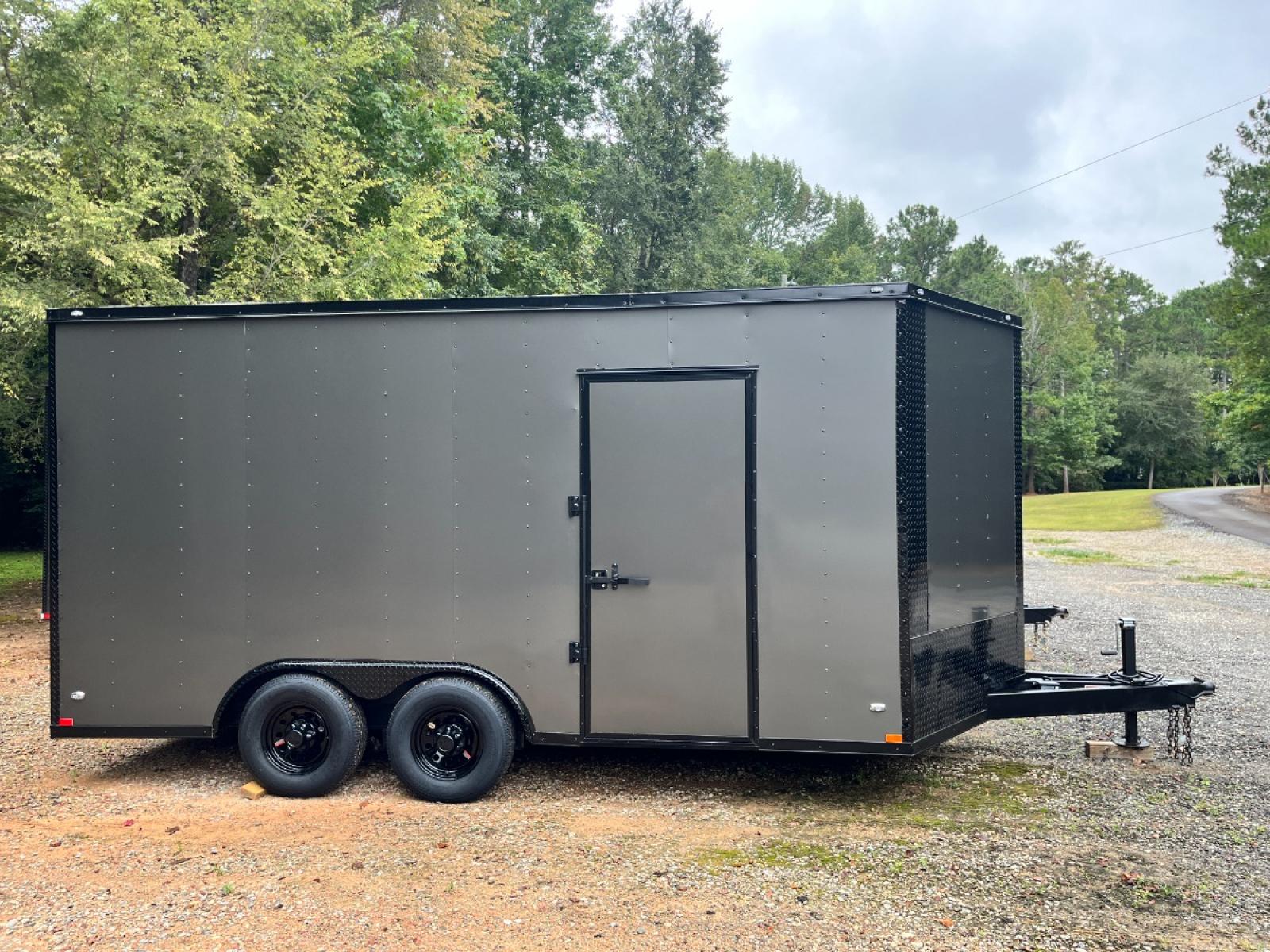 2023 .080 Charcoal Elite Cargo 8.5ft X 16ft Tandem , located at 1330 Rainey Rd., Macon, 31220, (478) 960-1044, 32.845638, -83.778687 - New 2023 Elite 8.5ft X 16ft Tandem Enclosed Cargo Trailer! Made by Elite Trailers, in Tifton, Ga! Built December 2022! This is the Best Quality Trailer Built Today, in Georgia! .080 Thick Charcoal Metallic Skin, with the Black Out Pkg Trim! One Piece Rubber Roof, on top of 7/16" OSB, for a Super - Photo #1