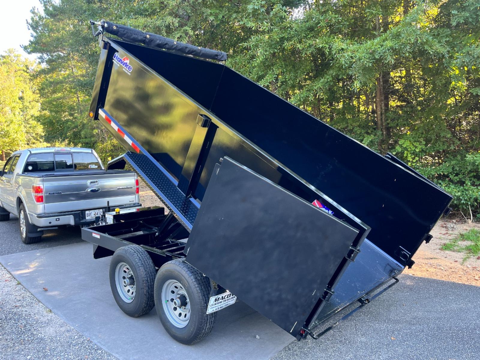 2023 Black Hawke 6ft X 12ft High Sided , located at 1330 Rainey Rd., Macon, 31220, (478) 960-1044, 32.845638, -83.778687 - Brand New 2023 Model 5 Ton Hawke Brand Dump Trailer! 6ft X 12ft and 3ft Tall Sides! Hawke Dump Trailers are Really Awesome & Heavy Duty! This Fantastic Quality is Seen Everywhere You Look! 36" Tall Solid Steel Plate Walls are Heavy Duty! Full Length Heavy Duty Tarp! 5 Ton Total Capacity, or 10 - Photo #19