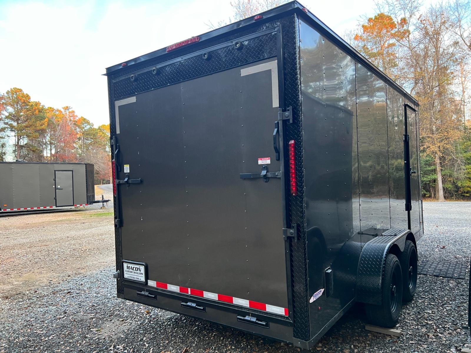 2023 .080 Charcoal Elite Cargo 7ft X 16ft Tandem 5K lb Axles! , located at 1330 Rainey Rd., Macon, 31220, (478) 960-1044, 32.845638, -83.778687 - Brand New 2023 "Top of the Line" Elite Cargo Trailer, Made in South Ga. Awesome 7ft X 16ft Tandem Enclosed Cycle Hauler & Cargo Trailer! Taller Inside Height is 7ft 6" Tall Inside & the Ramp Door Clearance is 7ft, at the Back Door! Up-Graded Larger 5k lb Dexter Brake Axles! Larger 225/75/15" 10 - Photo #2