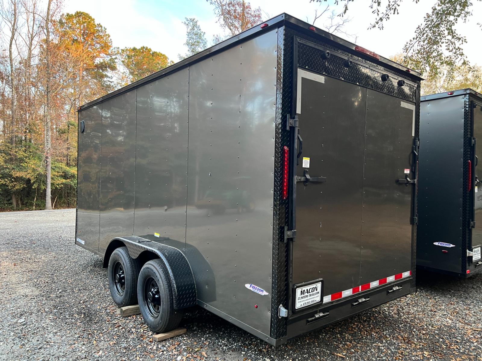 2023 .080 Charcoal Elite Cargo 7ft X 16ft Tandem 5K lb Axles! , located at 1330 Rainey Rd., Macon, 31220, (478) 960-1044, 32.845638, -83.778687 - Brand New 2023 "Top of the Line" Elite Cargo Trailer, Made in South Ga. Awesome 7ft X 16ft Tandem Enclosed Cycle Hauler & Cargo Trailer! Taller Inside Height is 7ft 6" Tall Inside & the Ramp Door Clearance is 7ft, at the Back Door! Up-Graded Larger 5k lb Dexter Brake Axles! Larger 225/75/15" 10 - Photo #3
