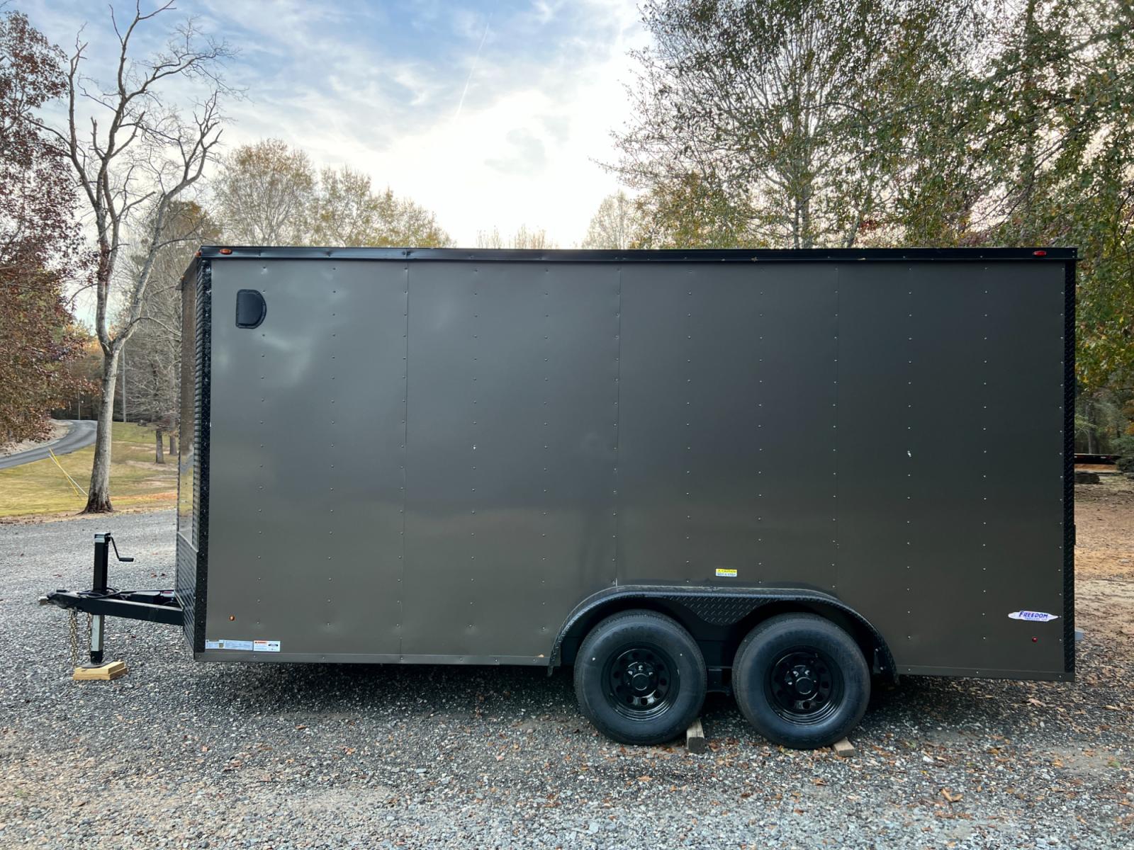 2023 .080 Charcoal Elite Cargo 7ft X 16ft Tandem 5K lb Axles! , located at 1330 Rainey Rd., Macon, 31220, (478) 960-1044, 32.845638, -83.778687 - Brand New 2023 "Top of the Line" Elite Cargo Trailer, Made in South Ga. Awesome 7ft X 16ft Tandem Enclosed Cycle Hauler & Cargo Trailer! Taller Inside Height is 7ft 6" Tall Inside & the Ramp Door Clearance is 7ft, at the Back Door! Up-Graded Larger 5k lb Dexter Brake Axles! Larger 225/75/15" 10 - Photo #4