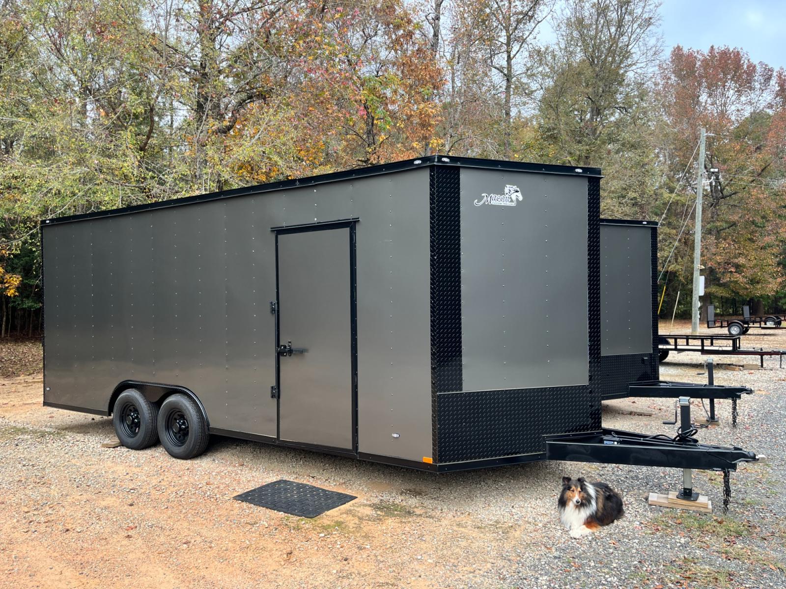 2023 .080 Charcoal Metallic w/Black Out Pkg. Elite Cargo 8.5ft X 20ft Tandem , located at 1330 Rainey Rd., Macon, 31220, (478) 960-1044, 32.845638, -83.778687 - Photo #0