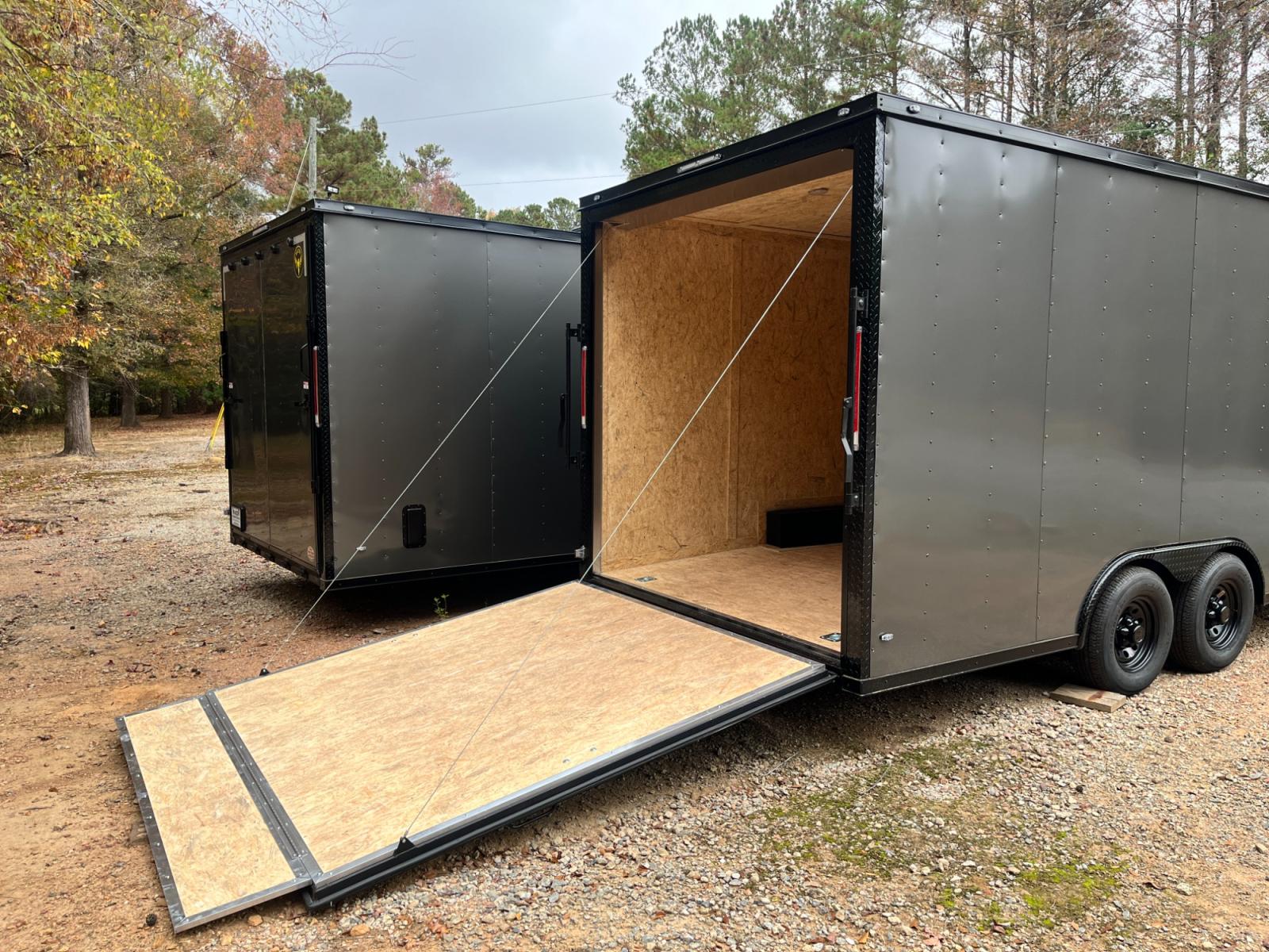 2023 .080 Charcoal Metallic w/Black Out Pkg. Elite Cargo 8.5ft X 20ft Tandem , located at 1330 Rainey Rd., Macon, 31220, (478) 960-1044, 32.845638, -83.778687 - Photo #12