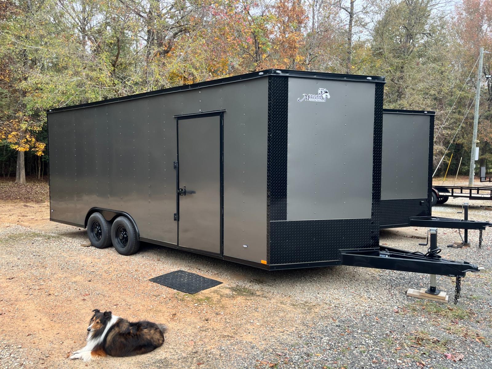 2023 .080 Charcoal Metallic w/Black Out Pkg. Elite Cargo 8.5ft X 20ft Tandem , located at 1330 Rainey Rd., Macon, 31220, (478) 960-1044, 32.845638, -83.778687 - Photo #18