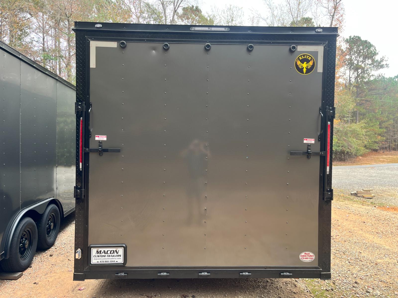 2023 .080 Charcoal Metallic w/Black Out Pkg. Elite Cargo 8.5ft X 20ft Tandem , located at 1330 Rainey Rd., Macon, 31220, (478) 960-1044, 32.845638, -83.778687 - Photo #3