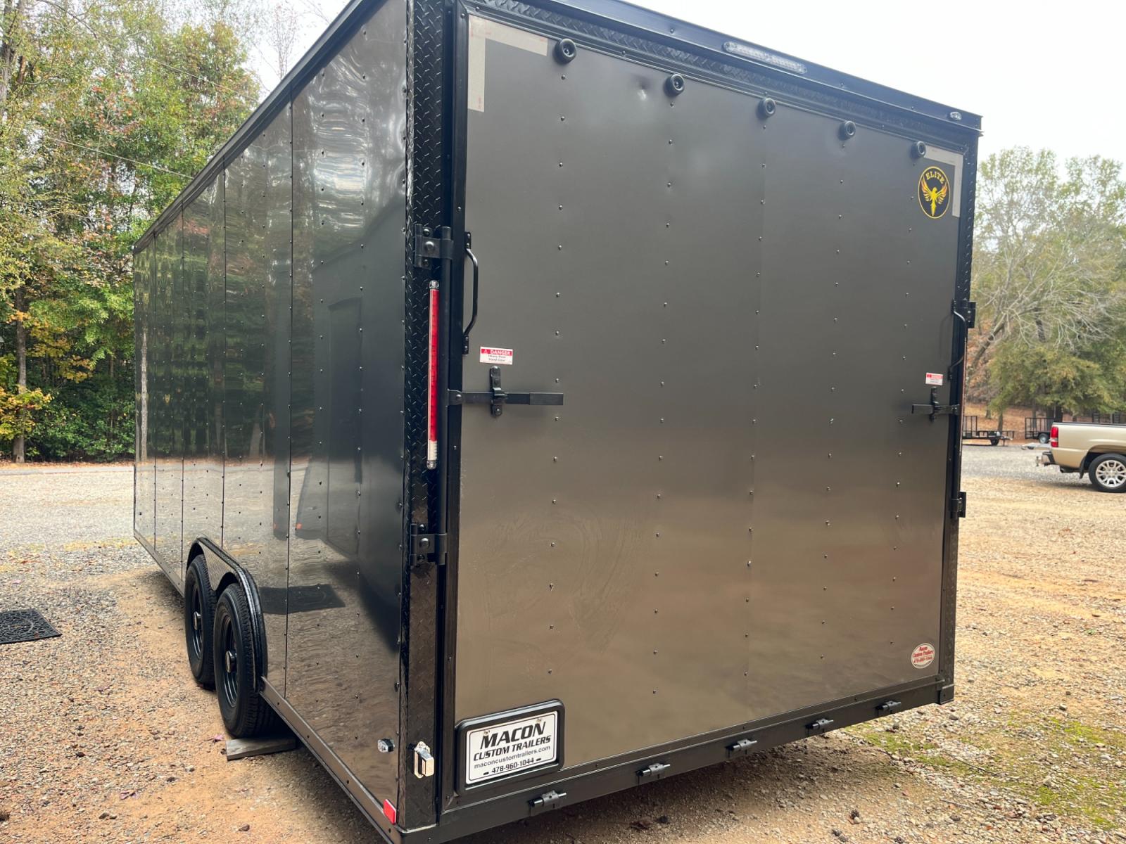 2023 .080 Charcoal Metallic w/Black Out Pkg. Elite Cargo 8.5ft X 20ft Tandem , located at 1330 Rainey Rd., Macon, 31220, (478) 960-1044, 32.845638, -83.778687 - Photo #4
