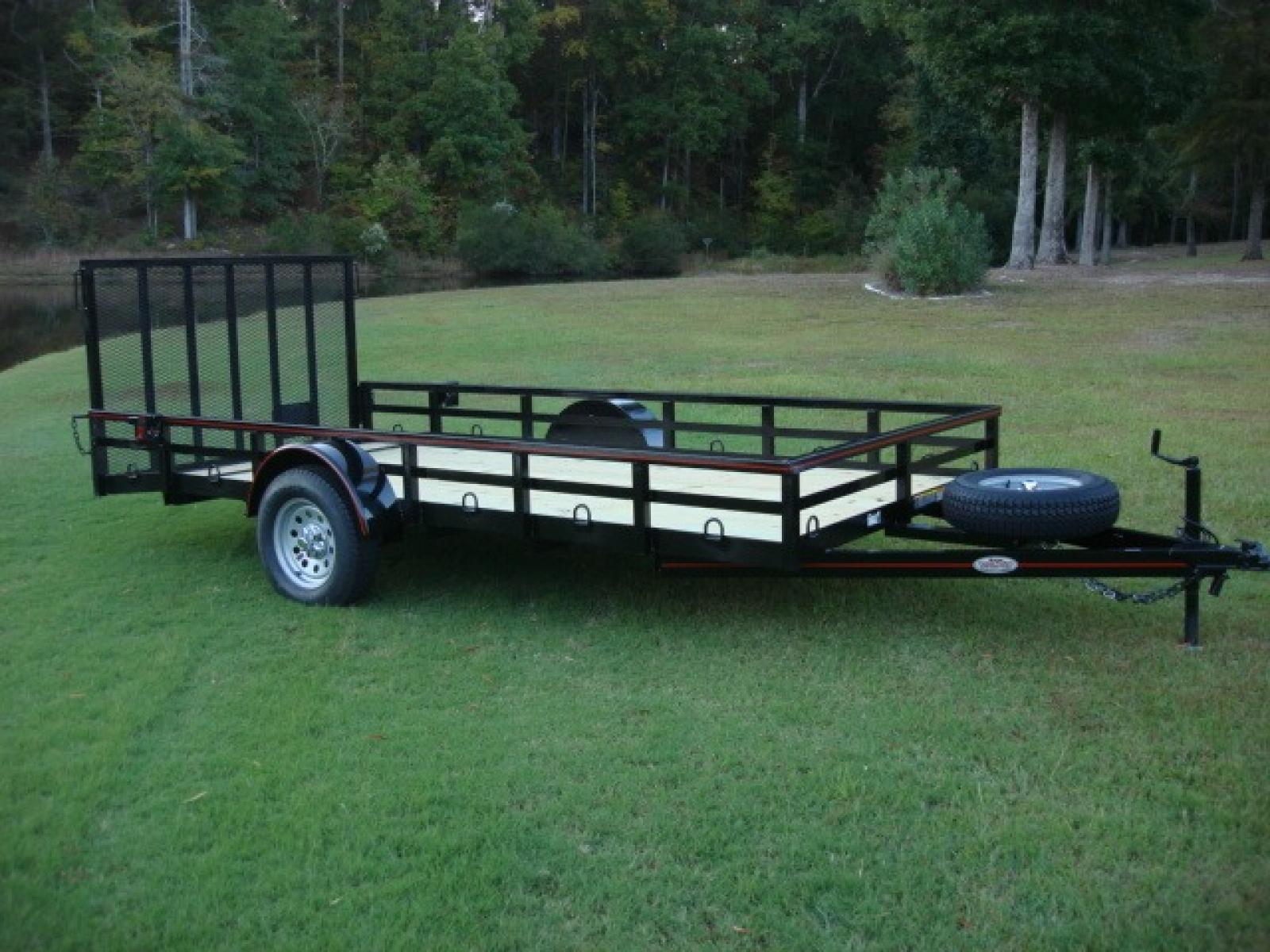 2023 Black Macon Custom Trailers 6.5ft X 14ft Utility , located at 1330 Rainey Rd., Macon, 31220, (478) 960-1044, 32.845638, -83.778687 - 6ft 6" Wide X 14ft Long Utility Trailer is Really Loaded Out! 24" Beavertail Floor at the Rear, Makes it Easy to Load! All Square Tubing 2" X 2" Top Rail and Side Posts! 1/4" X 2" Wide Mid Band Strap! Haul Lawn Tractor, Lawn Mowers, Landscaping Equipment, Water Tanks, ATV's, Etc. 3,500 lb Dexte - Photo #11