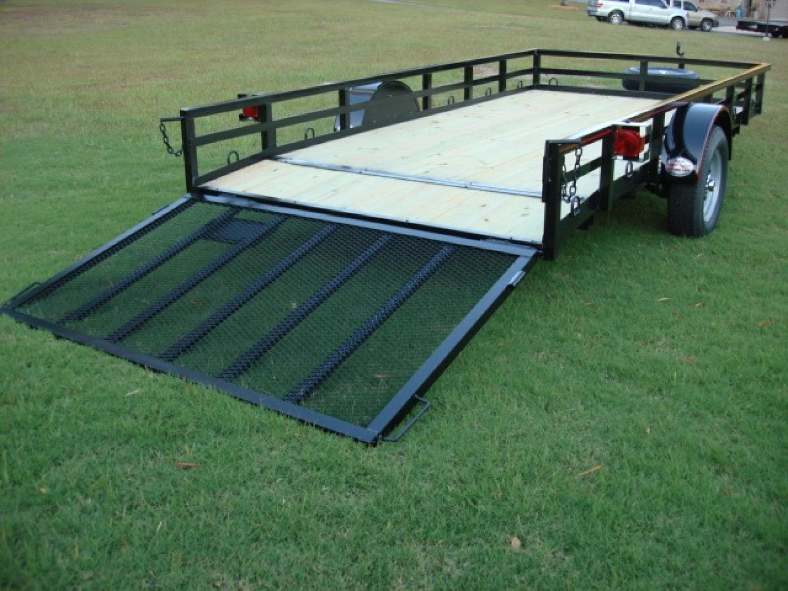 2023 Black Macon Custom Trailers 6.5ft X 14ft Utility , located at 1330 Rainey Rd., Macon, 31220, (478) 960-1044, 32.845638, -83.778687 - 6ft 6" Wide X 14ft Long Utility Trailer is Really Loaded Out! 24" Beavertail Floor at the Rear, Makes it Easy to Load! All Square Tubing 2" X 2" Top Rail and Side Posts! 1/4" X 2" Wide Mid Band Strap! Haul Lawn Tractor, Lawn Mowers, Landscaping Equipment, Water Tanks, ATV's, Etc. 3,500 lb Dexte - Photo #6