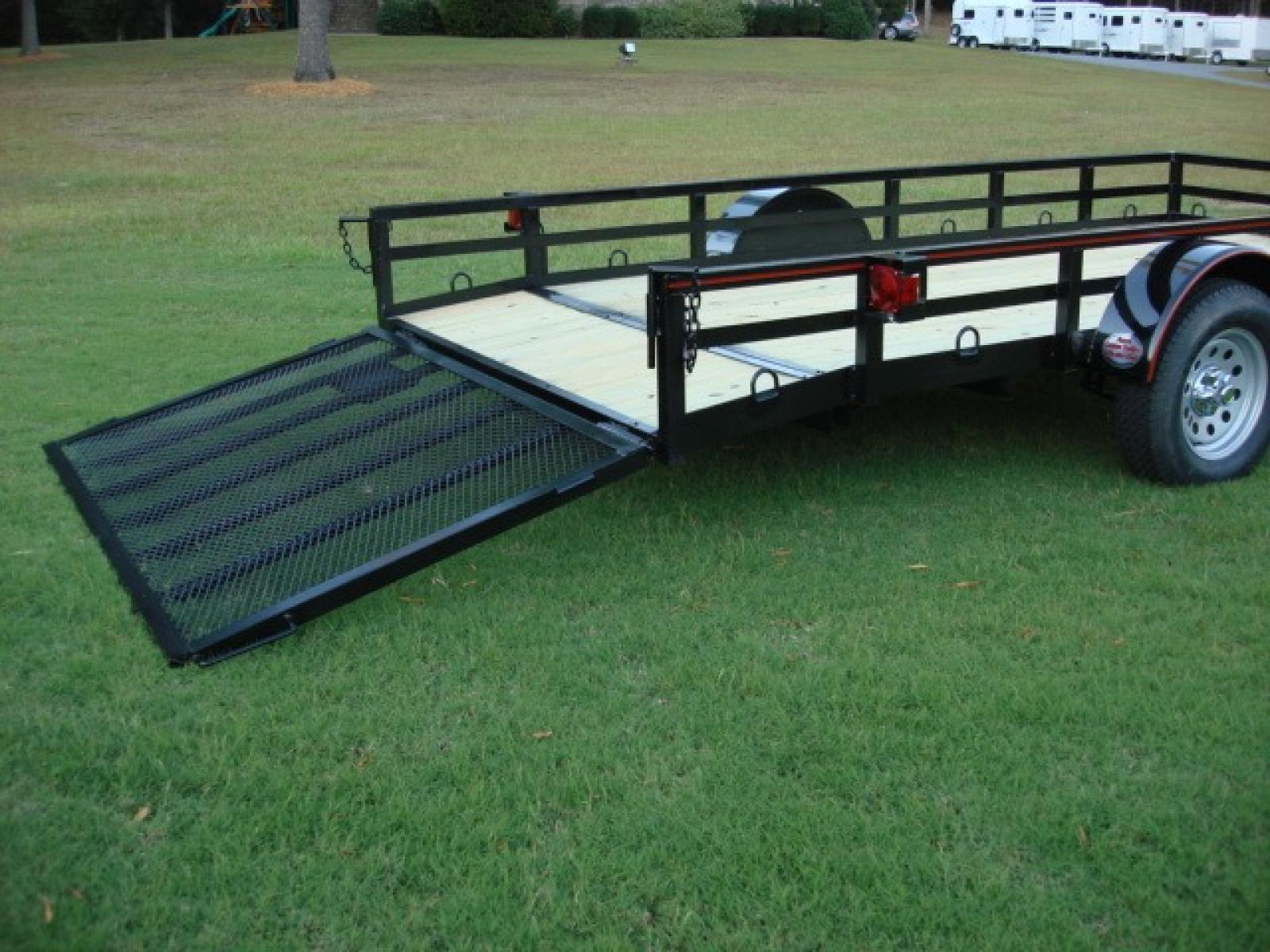 2023 Black Macon Custom Trailers 6.5ft X 14ft Utility , located at 1330 Rainey Rd., Macon, 31220, (478) 960-1044, 32.845638, -83.778687 - 6ft 6" Wide X 14ft Long Utility Trailer is Really Loaded Out! 24" Beavertail Floor at the Rear, Makes it Easy to Load! All Square Tubing 2" X 2" Top Rail and Side Posts! 1/4" X 2" Wide Mid Band Strap! Haul Lawn Tractor, Lawn Mowers, Landscaping Equipment, Water Tanks, ATV's, Etc. 3,500 lb Dexte - Photo #7