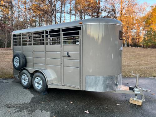 New Calico 6ft X 16ft 4 Horse or Livestock Trailer, 7ft Tall, Mats, Escape Door too!