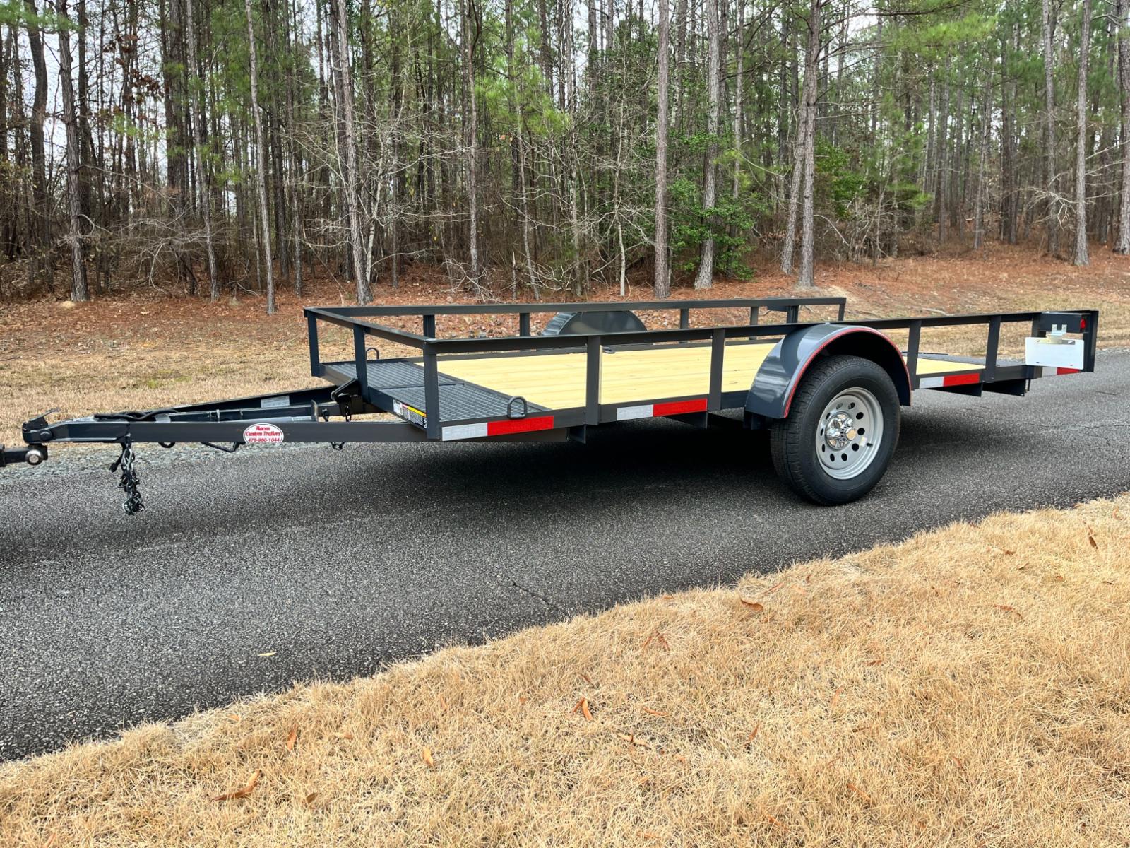 2023 Dark Gray Macon Custom Trailers 6ft X 12ft Tilt Bed , located at 1330 Rainey Rd., Macon, 31220, (478) 960-1044, 32.845638, -83.778687 - Heavy Duty Tilt Bed 6ft X 12ft Utility Trailer! Pull the Huge pin and the Trailer Tilts on its Own! 12" Tall Angle Iron Rails are 2' X 2' Size Angle Iron! This is Heavy Duty! Great for Hauling Your ATV, Golf Cart, Firewood, Mower, UTV, etc. 6ft Wide by 12ft Long Heavy Duty Trailer. Angle Iron R - Photo #16