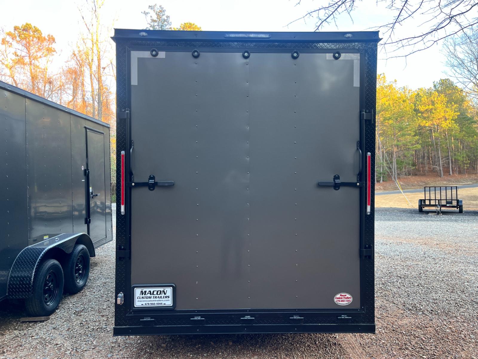 2023 .080 Charcoal Metallic w/Black Out Pkg. Elite Cargo 7ft X 14ft Tandem , located at 1330 Rainey Rd., Macon, 31220, (478) 960-1044, 32.845638, -83.778687 - Brand New 2023 "Top of the Line" Elite Cargo Brand Trailer Made in South Ga. Awesome 7ft X 14ft Tandem Enclosed Cycle Hauler & Cargo Trailer! Taller Inside Height is 7ft 6" Tall Inside & Ramp Door Clearance is 7ft! .080 Thick Metallic Charcoal Aluminum Skin is Awesome! Black Out Pkg Trim, Wider - Photo #3