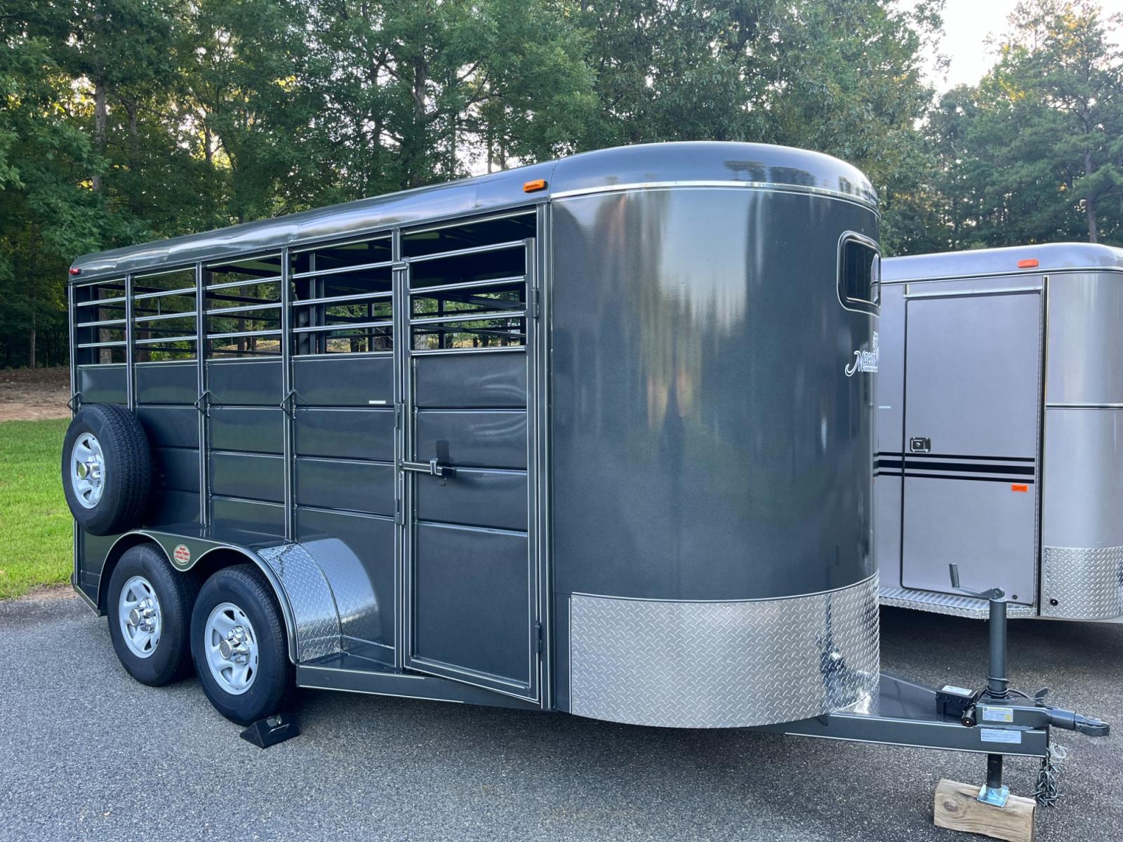 2023 Charcoal Metallic /Charcoal Calico 6ft X 16ft Livestock Trailer , located at 1330 Rainey Rd., Macon, 31220, (478) 960-1044, 32.845638, -83.778687 - Photo #13