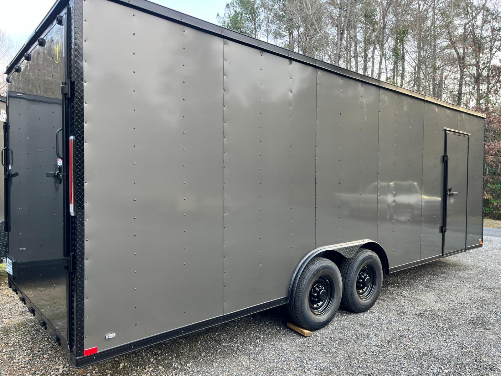 2023 .080 Charcoal Metallic w/Black Out Pkg. Elite Cargo 8.5ft X 24ft Tandem , located at 1330 Rainey Rd., Macon, 31220, (478) 960-1044, 32.845638, -83.778687 - Brand New 2023 Model Elite Cargo Trailer, Made in Tifton, GA 7ft 5" Tall Inside Height This Deluxe Enclosed Car Hauler has Awesome Features! .080 Thick Charcoal Metallic Skin! Awesome "Black Out Trim Package!" 2 Inside LED Dome Lights with Wall Switch! Much Taller Inside, 7ft 5" Tall Inside. Th - Photo #1