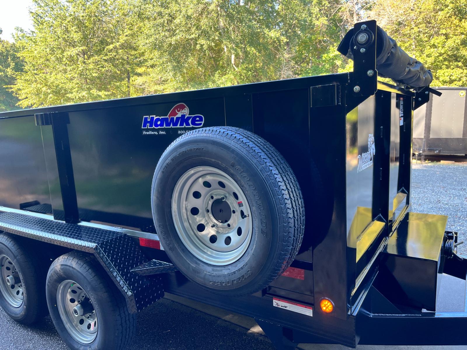 2023 Black Hawke 6ft X 12ft High Sided , located at 1330 Rainey Rd., Macon, 31220, (478) 960-1044, 32.845638, -83.778687 - Brand New 5 Ton 2023 Model Hawke Brand, 6ft X 12ft Dump Trailer! Hawke Dump Trailers are Really Awesome & Heavy Duty! This Fantastic Quality is Seen Everywhere You Look! Extra Height 36" Tall Solid Steel Plate Walls are Heavy Duty! Full Length Heavy Duty Tarp! 5 Ton Total Capacity, or 10,000lbs - Photo #3