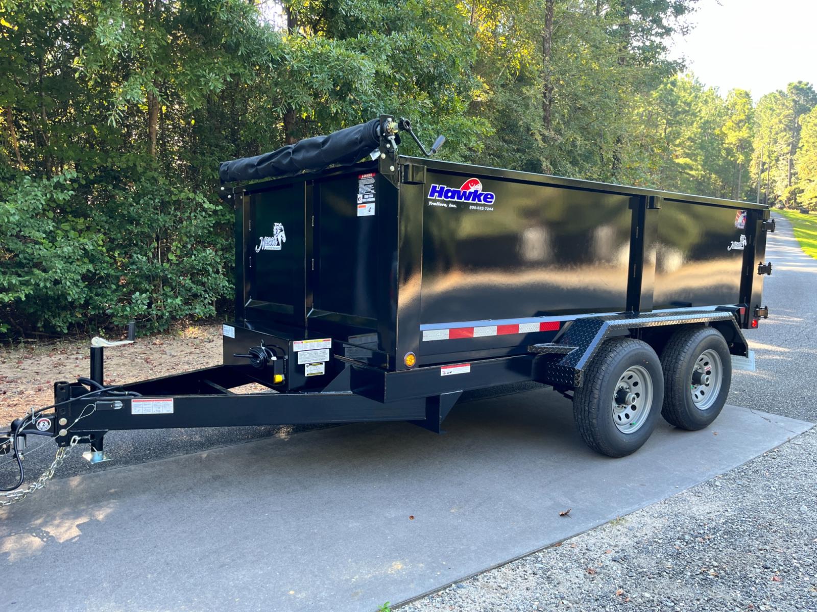 2023 Black Hawke 6ft X 12ft High Sided , located at 1330 Rainey Rd., Macon, 31220, (478) 960-1044, 32.845638, -83.778687 - Brand New 5 Ton 2023 Model Hawke Brand, 6ft X 12ft Dump Trailer! Hawke Dump Trailers are Really Awesome & Heavy Duty! This Fantastic Quality is Seen Everywhere You Look! 36" Tall Solid Steel Plate Walls are Heavy Duty! Full Length Heavy Duty Tarp! 5 Ton Total Capacity, or 10,000lbs! This Fanta - Photo #27