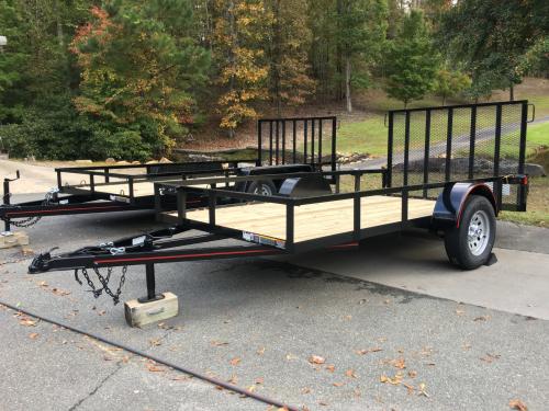 6ft X 12ft Deluxe Utility Trailer, 24" Sloped Beavertail Floor, D Rings!