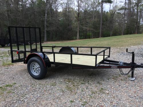 Deluxe 5ft X 10ft Utility Trailer, Beavertail Floor, 4ft Ramp, LED