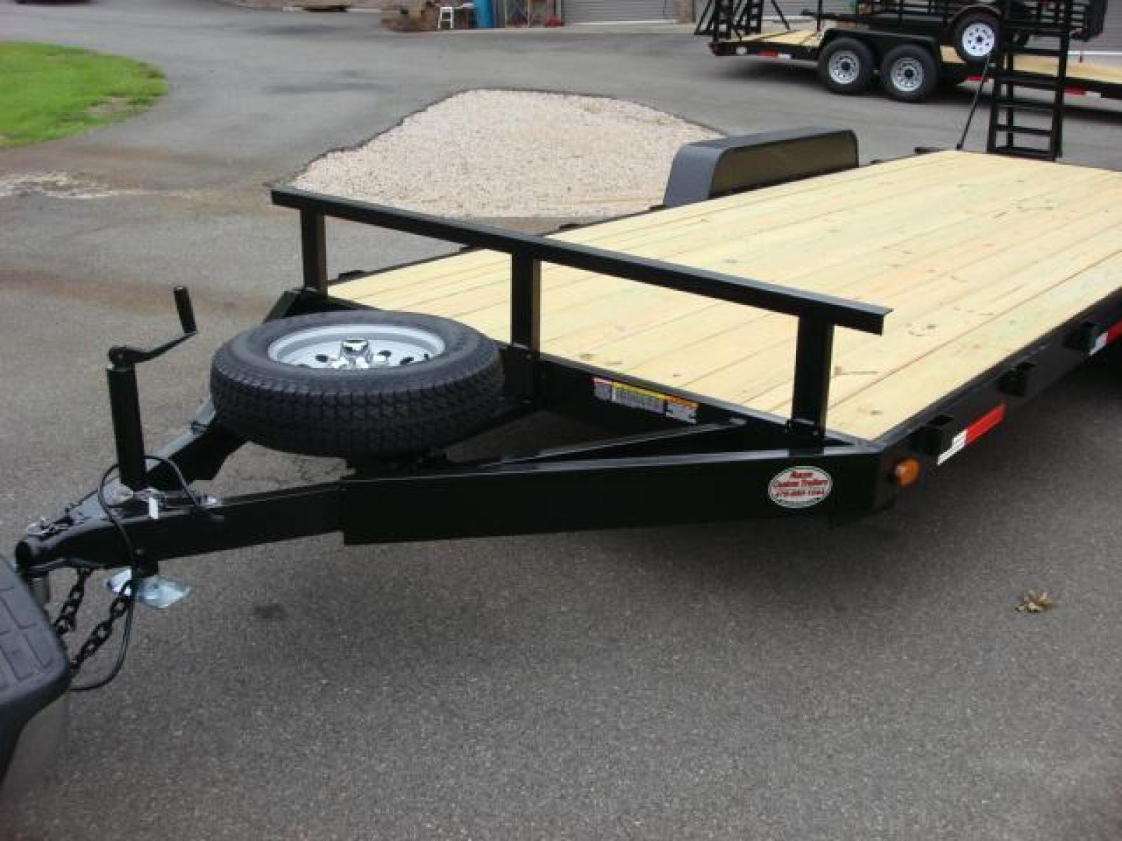 2022 Black Macon Custom Flatbed & Equipment , located at 1330 Rainey Rd., Macon, 31220, (478) 960-1044, 32.845638, -83.778687 - Hurry Close Out Priced to Sell! Brand New 7ft X 20ft Long, Including the Beaver Tail Flatbed Equipment Trailer. 3.5 Ton Heavy Duty Tractor, Equipment or Car Hauling Trailer. 6" Channel Iron Main frame! Most Companies Use a 5" Channel Iron Frame! Diamond Plate Steel Fenders are Heavy Duty! - Photo #9