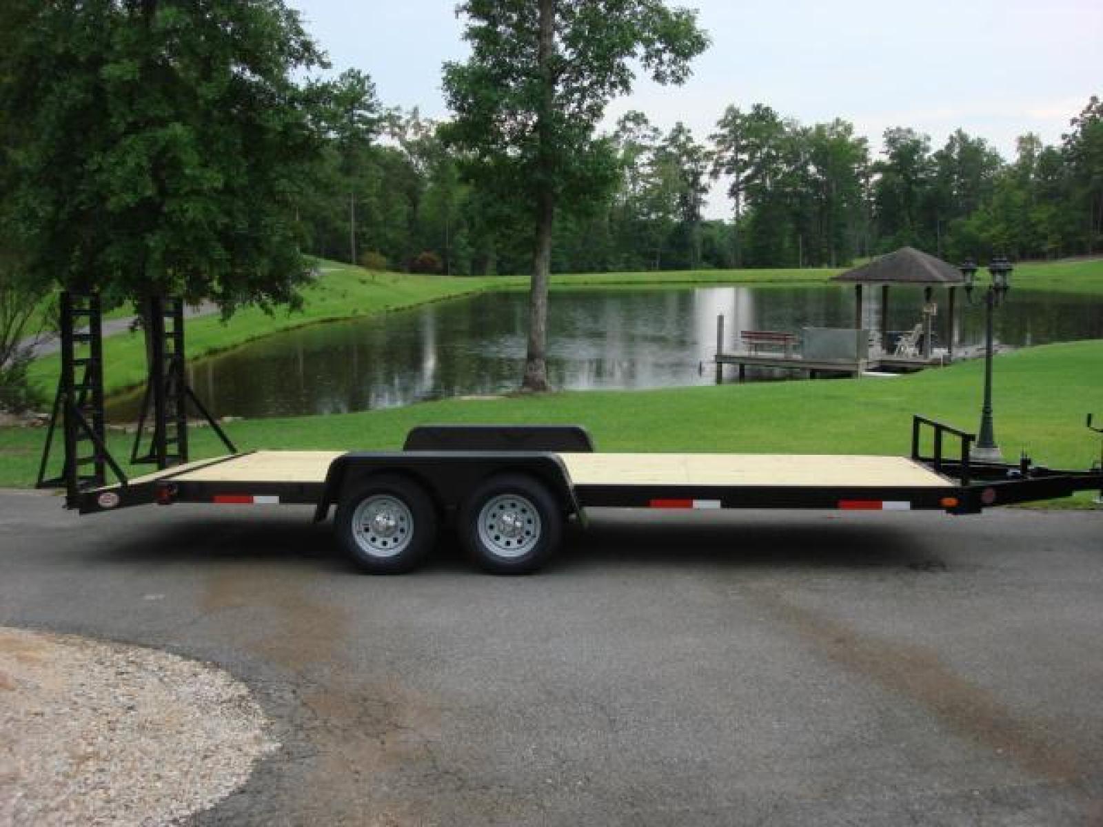 2022 Black Macon Custom Flatbed & Equipment , located at 1330 Rainey Rd., Macon, 31220, (478) 960-1044, 32.845638, -83.778687 - Hurry Close Out Priced to Sell! Brand New 7ft X 20ft Long, Including the Beaver Tail Flatbed Equipment Trailer. 3.5 Ton Heavy Duty Tractor, Equipment or Car Hauling Trailer. 6" Channel Iron Main frame! Most Companies Use a 5" Channel Iron Frame! Diamond Plate Steel Fenders are Heavy Duty! - Photo #1