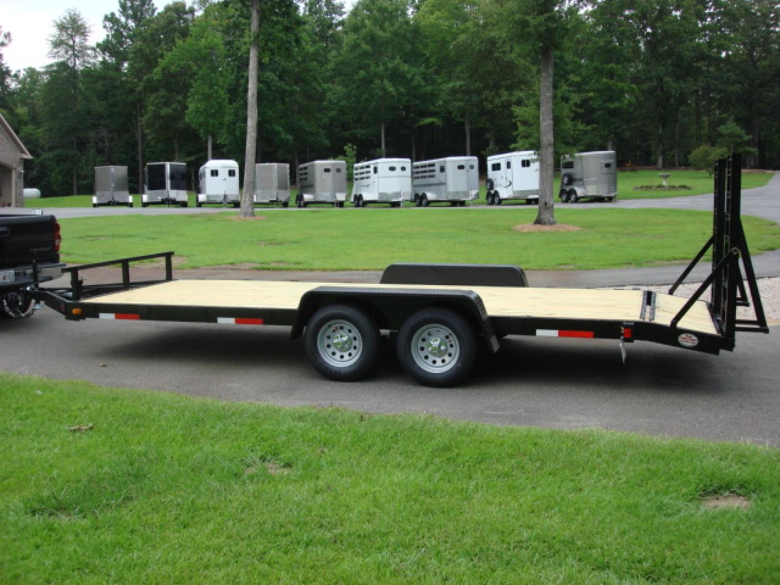 2022 Black Macon Custom Flatbed & Equipment , located at 1330 Rainey Rd., Macon, 31220, (478) 960-1044, 32.845638, -83.778687 - Brand New 7ft X 20ft Long, Including the Beaver Tail Flatbed Equipment Trailer. 3.5 Ton Heavy Duty Tractor, Equipment or Car Hauling Trailer. 6