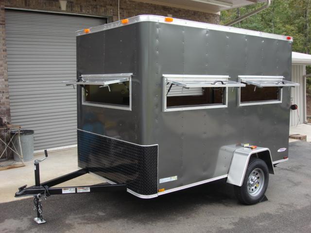 photo of Not in Stock! 6ft X 10ft Enclosed Hunting Trailer with Pop Up Blind Windows! Special Order Only!