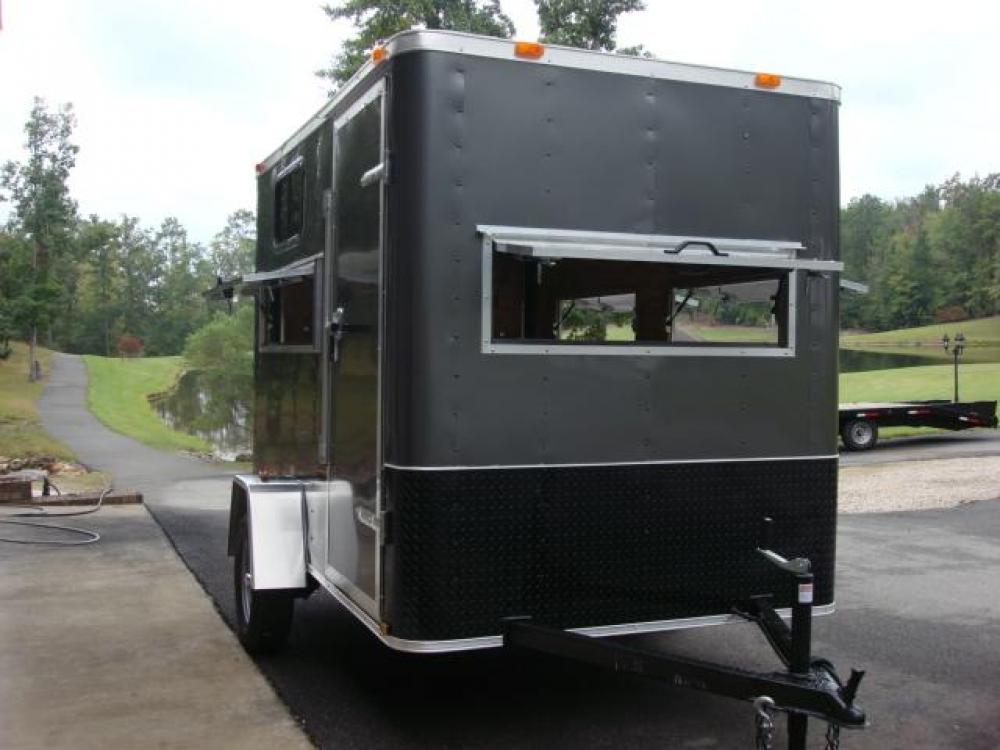 2021 Charcoal Metallic Freedom 6ft X 10ft Hunting Trailer , located at 1330 Rainey Rd., Macon, 31220, (478) 960-1044, 32.845638, -83.778687 - Photo #2